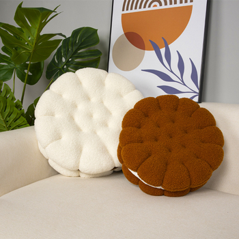 Set plišanih jastuka od ovčje vune za kauč i krevet – jastuk za leđa i dekorativni jastuci, boja biscuit