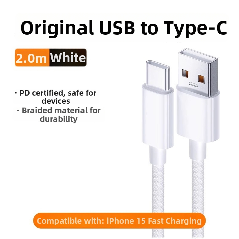 USB-C υφασμάτινο καλώδιο γρήγορης φόρτισης, 35W μέγιστη ισχύς, με μία υποδοχή, για αυτοκινητικό σύστημα πληροφόρησης και ψυχαγωγίας