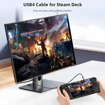 USB4 Type-C kabelis, 40Gbps, PD240W maitinimas, greitas įkrovimas