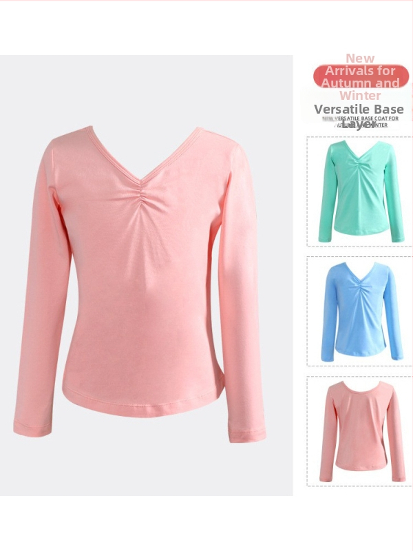 Detské baletné oblečenie: moderný tanec, dlhý rukáv top, 95% bavlna, na jeseň, pre dievčatá