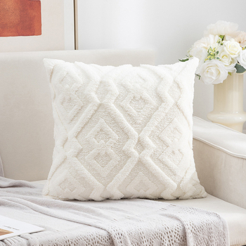 Vankúšový obal z plátna, vyšívaný, moderný minimalistický štýl