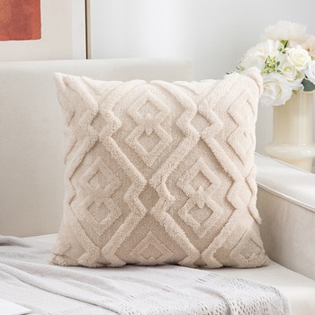 Vankúšový obal z plátna, vyšívaný, moderný minimalistický štýl