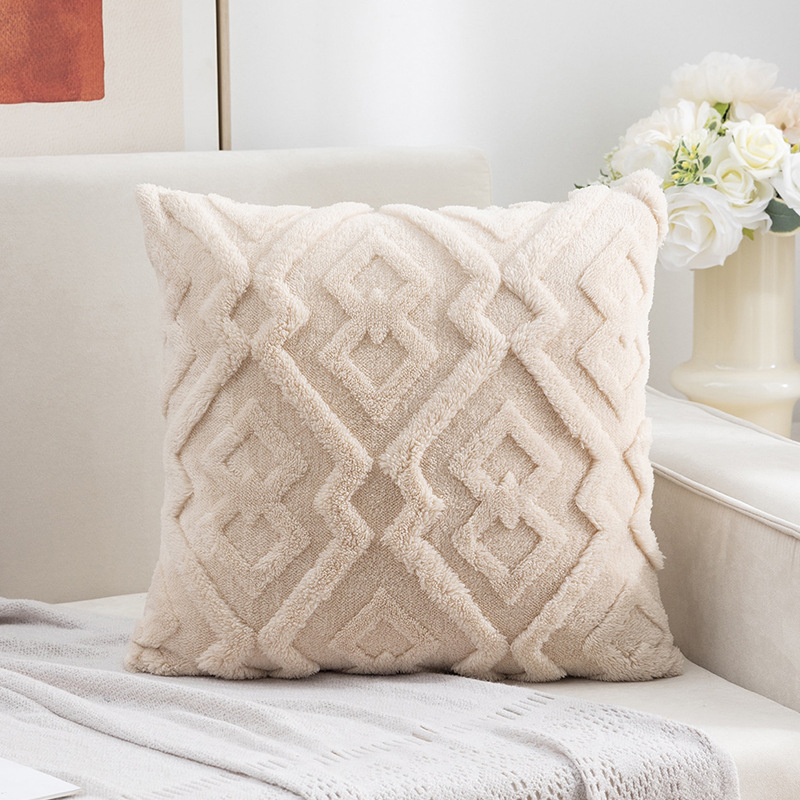 Vankúšový obal z plátna, vyšívaný, moderný minimalistický štýl