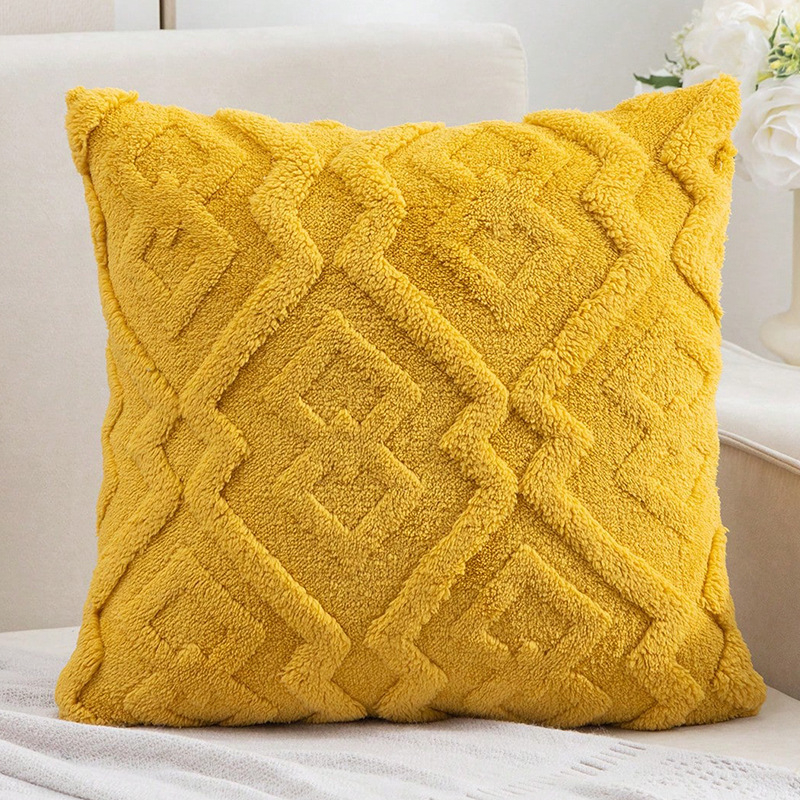 Vankúšový obal z plátna, vyšívaný, moderný minimalistický štýl