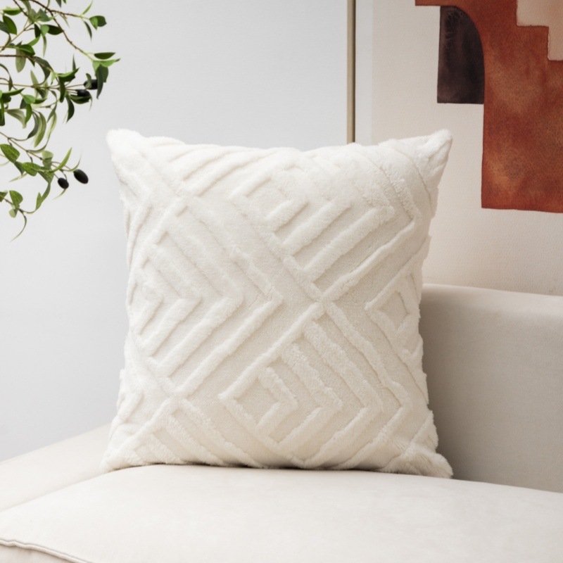 Vankúšový obal z plátna, vyšívaný, moderný minimalistický štýl