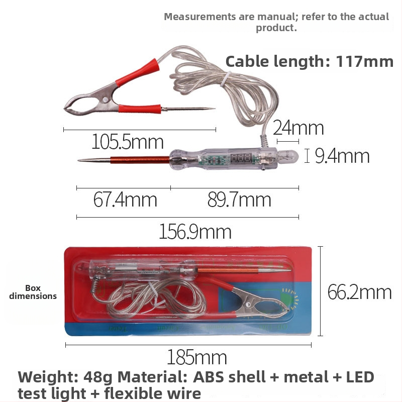 Pero na meranie napätia s digitálnym displejom, 3–24 V, kovové telo, Shaft Worker