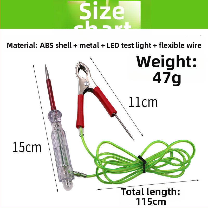 Pero na meranie napätia s digitálnym displejom, 3–24 V, kovové telo, Shaft Worker