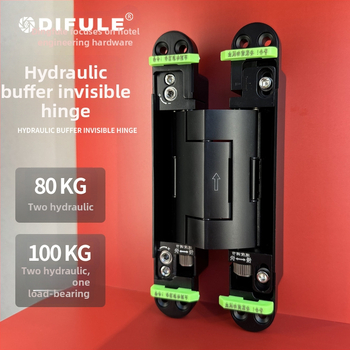 Samozatvárajúca skrytá pánt pre drevené dvere, zliatina zinku, nosnosť 80 kg, otvorenie ľavé alebo pravé, model DFL-L099V.