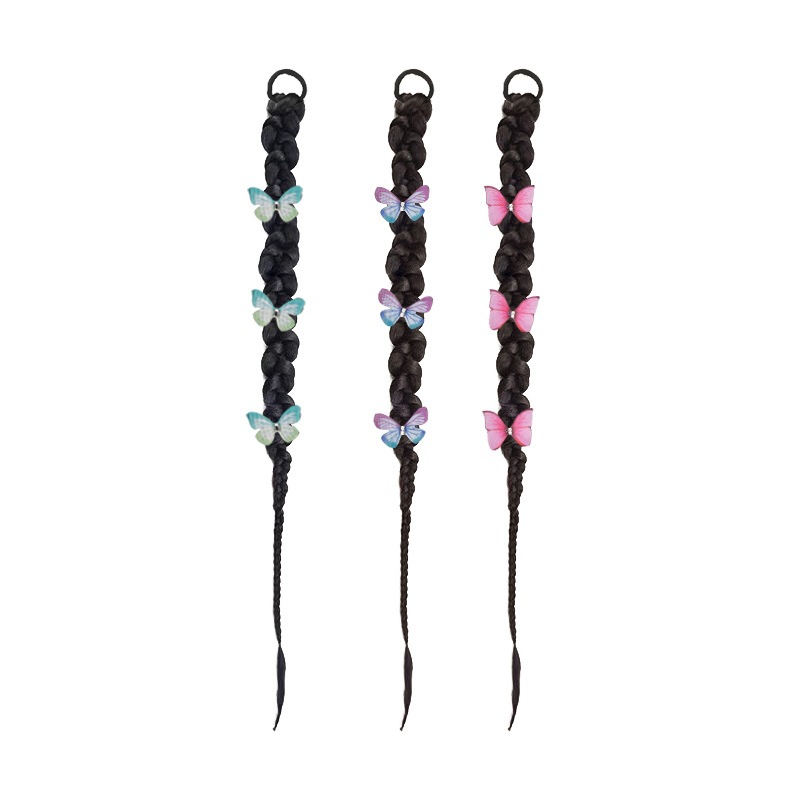 Parochňa s copom a vrkočmi, v štýle klasickej čínskej cheongsam, ručne tkaná, vysokoteplotné vlákno, model 0623