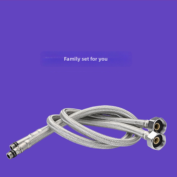 304 nerezový opletený hadicový spoj pre drezový kohútik, prívod horúcej a studenej vody, tlak 0.8-1.2 MPa, teplota 0-90°C, spojenie s maticou