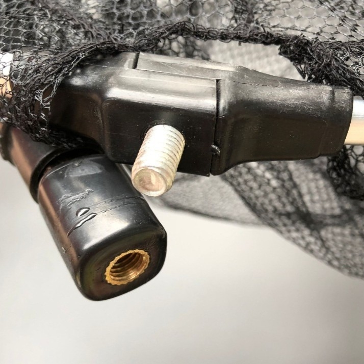 Teleskopická palica na rybársku sieť z hliníkovej zliatiny so vzorom tigra a sieťovou hlavou