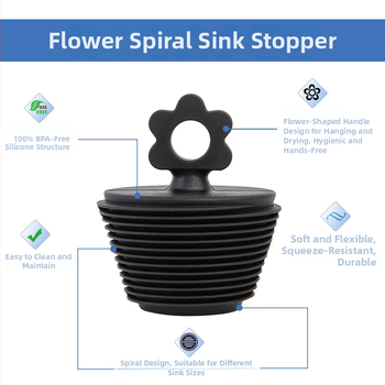 Silikónová zátka do drezu – potravinárska kvalita, odolná voči zápachu a vodotesná, značka YH, dostupná súkromná značka
