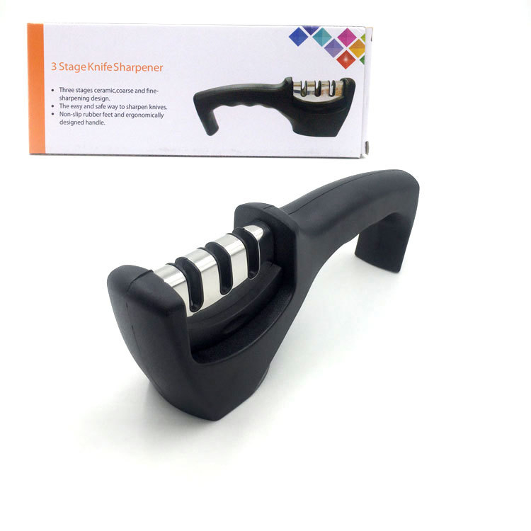 Diamantový ostrič nožov, ručný viacúčelový kuchynský nástroj na brúsenie tupých nožov, hrubé brúsenie wolframovou oceľou