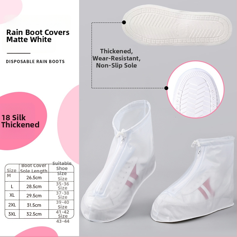 Unisex nepremokavé krytie na topánky pre vonkajšie cestovanie, hrubé PVC, protišmyčné, odolné voči opotrebeniu