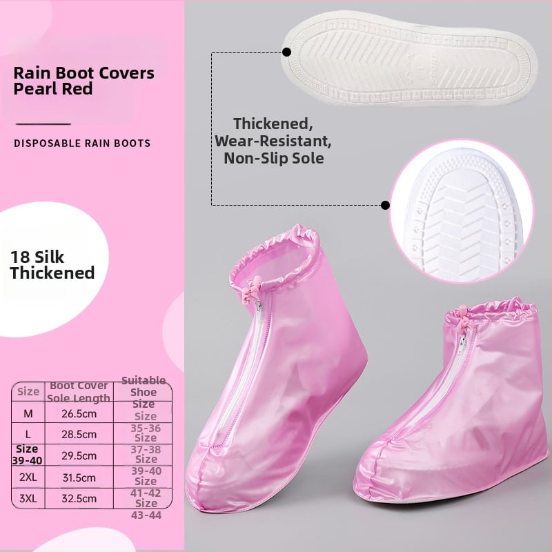 Unisex nepremokavé krytie na topánky pre vonkajšie cestovanie, hrubé PVC, protišmyčné, odolné voči opotrebeniu