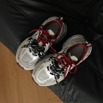 Dad Shoes, sieťový vršok, okrúhla špička, hrubá podrážka 6–8 cm, gumová podrážka