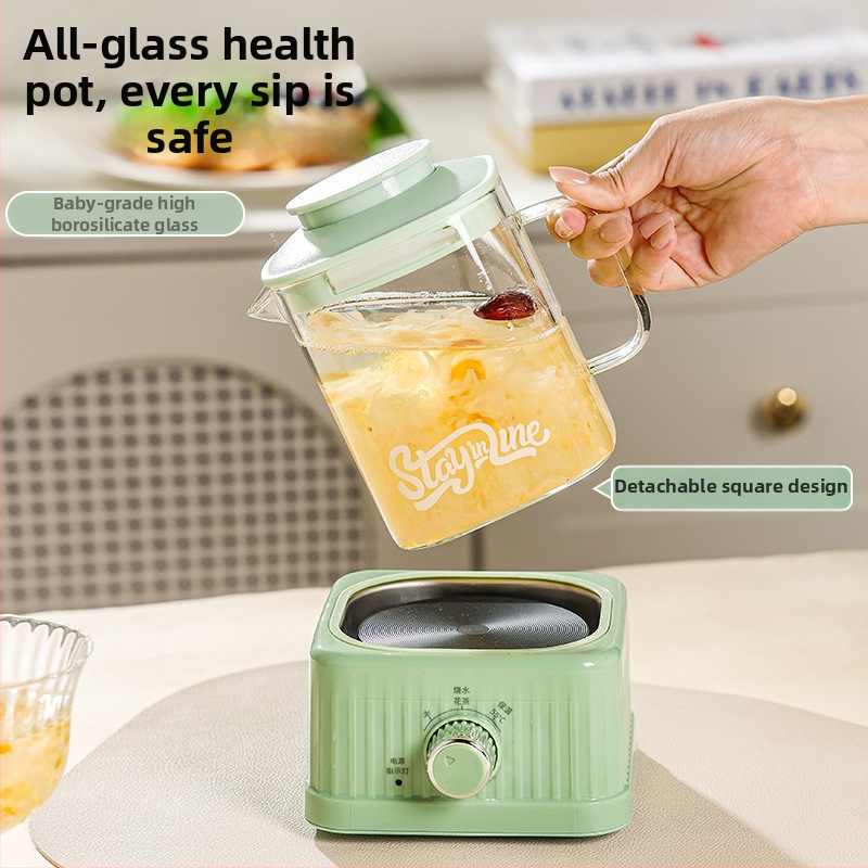 Health Pot s skleneným telom a digitálnym termostatom, objem 1–1,5 L, 220 V, 500 W, dotykové ovládanie