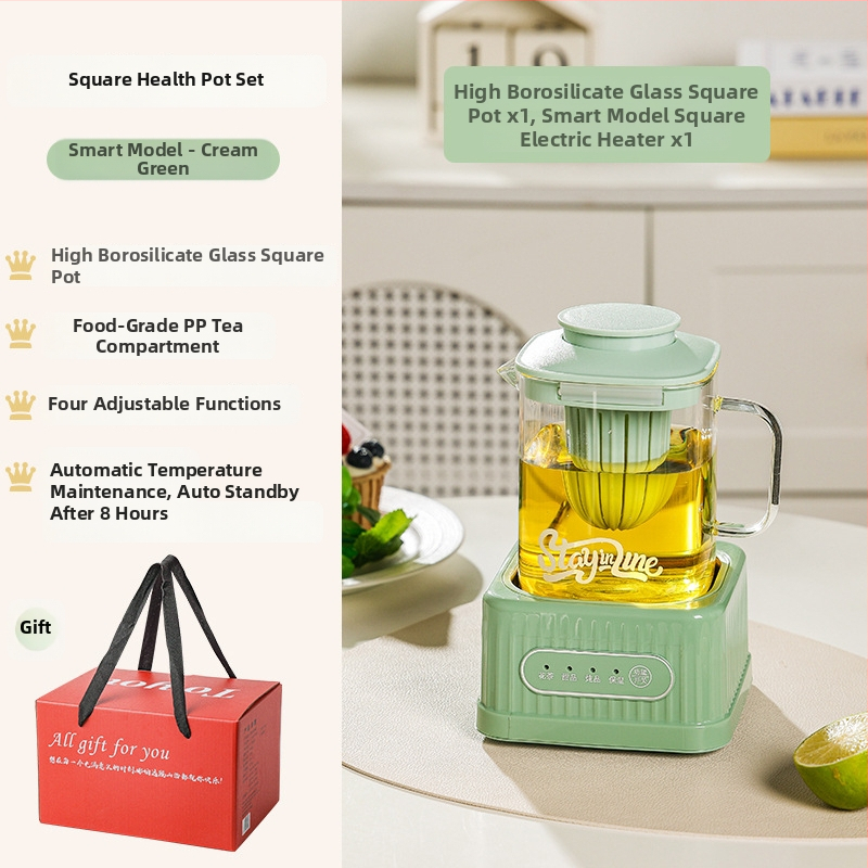 Health Pot s skleneným telom a digitálnym termostatom, objem 1–1,5 L, 220 V, 500 W, dotykové ovládanie