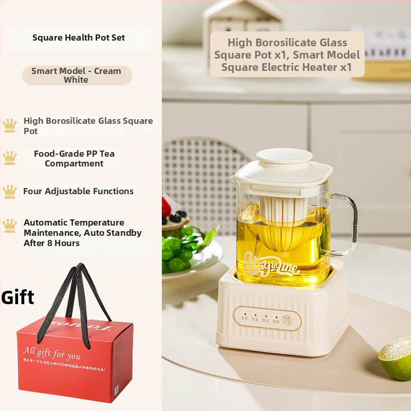 Health Pot s skleneným telom a digitálnym termostatom, objem 1–1,5 L, 220 V, 500 W, dotykové ovládanie