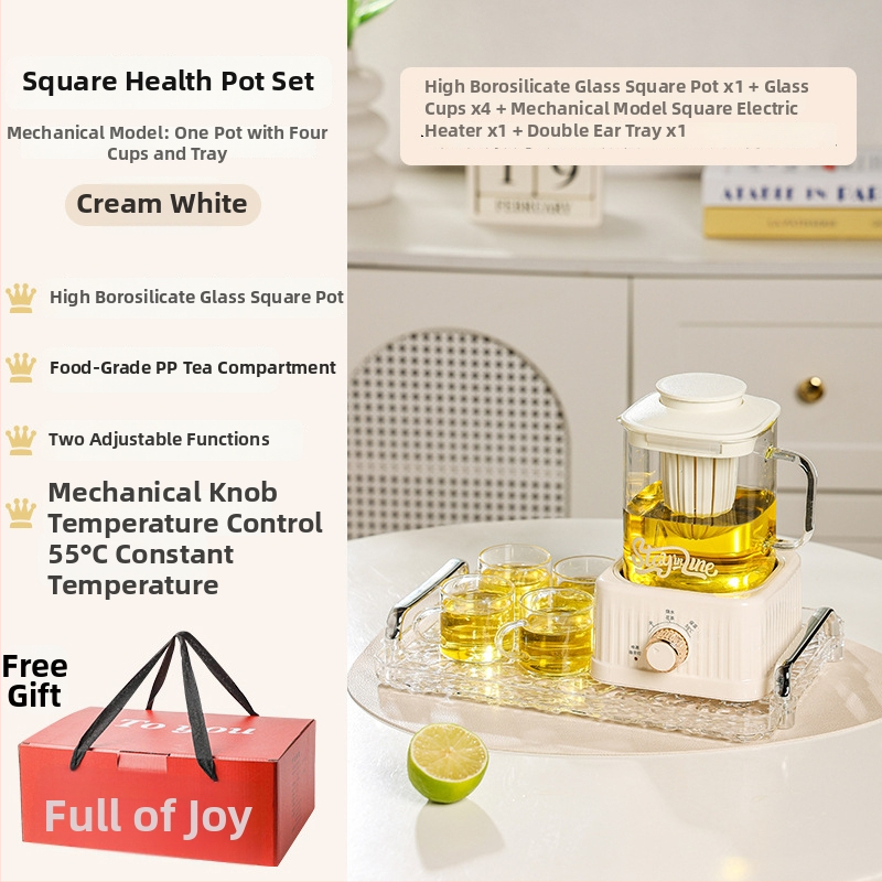 Health Pot s skleneným telom a digitálnym termostatom, objem 1–1,5 L, 220 V, 500 W, dotykové ovládanie