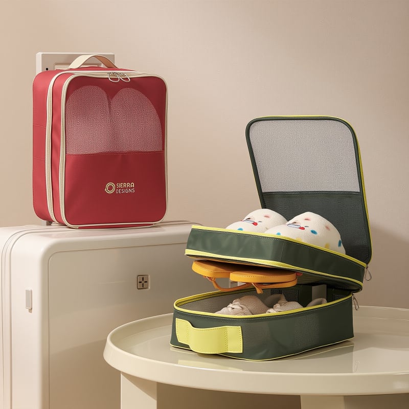 Cestovná taška na topánky — Twill + PVC materiál, moderný minimalistický štýl, značka You na, kategória: obaly a tašky na topánky, spustenie jar 2025