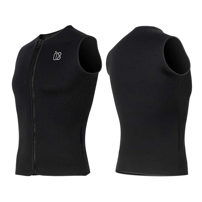 3 mm fliso įdėtas nardymo liemenė — šilta ir atspari šalčiui, unisex, skirta banglentininkams, plaukioti, riedėjimui ir laisvam nardymui — neoprenas-nylon su velūrine danga