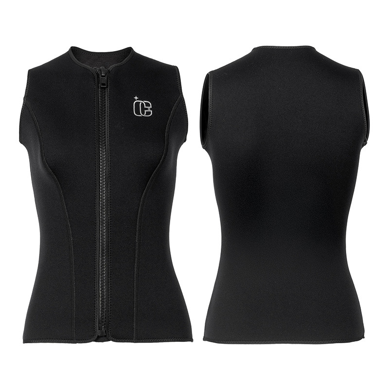 3 mm fliso įdėtas nardymo liemenė — šilta ir atspari šalčiui, unisex, skirta banglentininkams, plaukioti, riedėjimui ir laisvam nardymui — neoprenas-nylon su velūrine danga