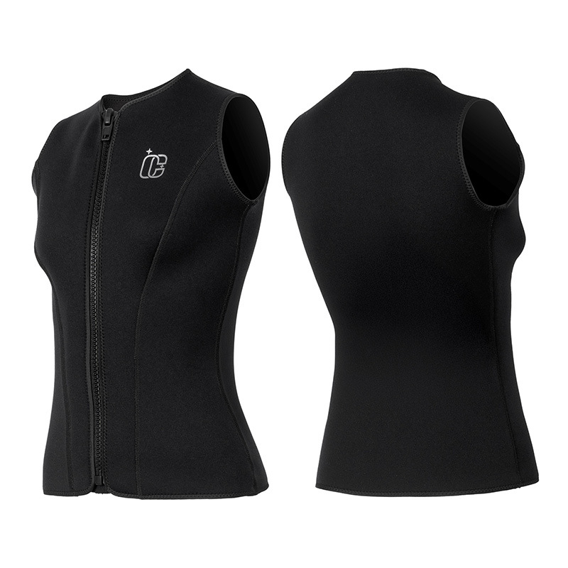 3 mm fliso įdėtas nardymo liemenė — šilta ir atspari šalčiui, unisex, skirta banglentininkams, plaukioti, riedėjimui ir laisvam nardymui — neoprenas-nylon su velūrine danga