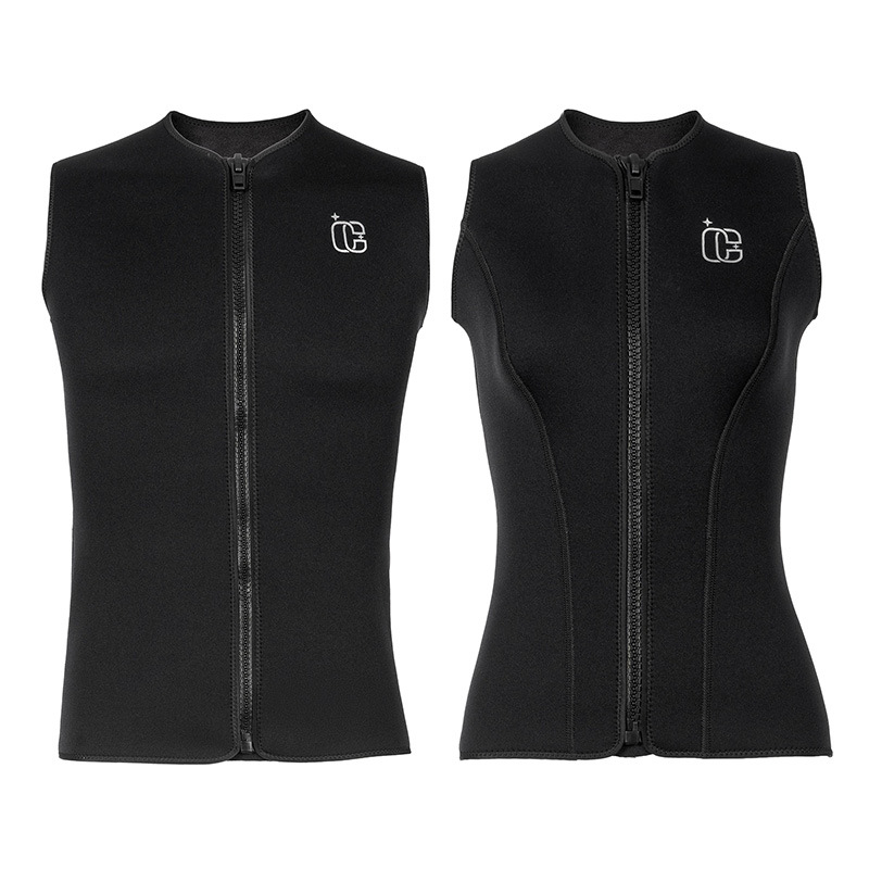 3 mm fliso įdėtas nardymo liemenė — šilta ir atspari šalčiui, unisex, skirta banglentininkams, plaukioti, riedėjimui ir laisvam nardymui — neoprenas-nylon su velūrine danga