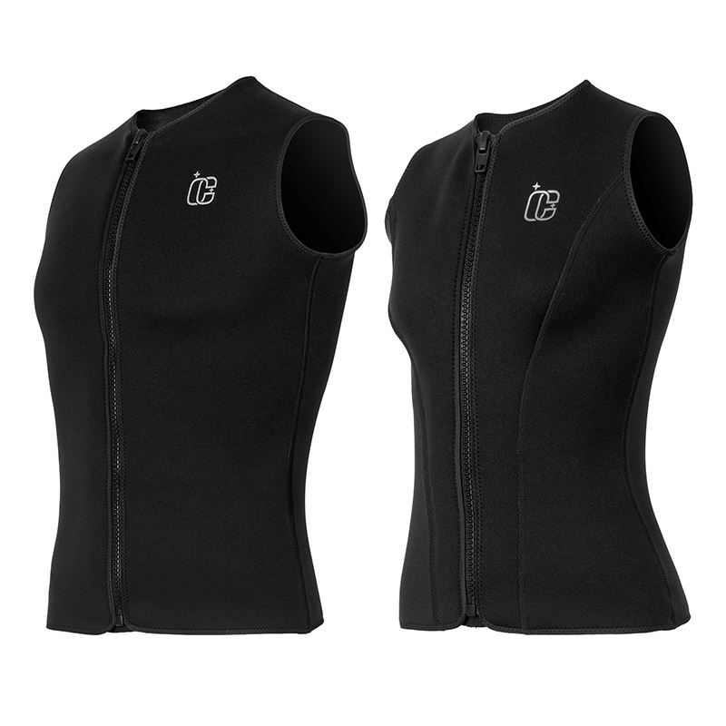 3 mm fliso įdėtas nardymo liemenė — šilta ir atspari šalčiui, unisex, skirta banglentininkams, plaukioti, riedėjimui ir laisvam nardymui — neoprenas-nylon su velūrine danga