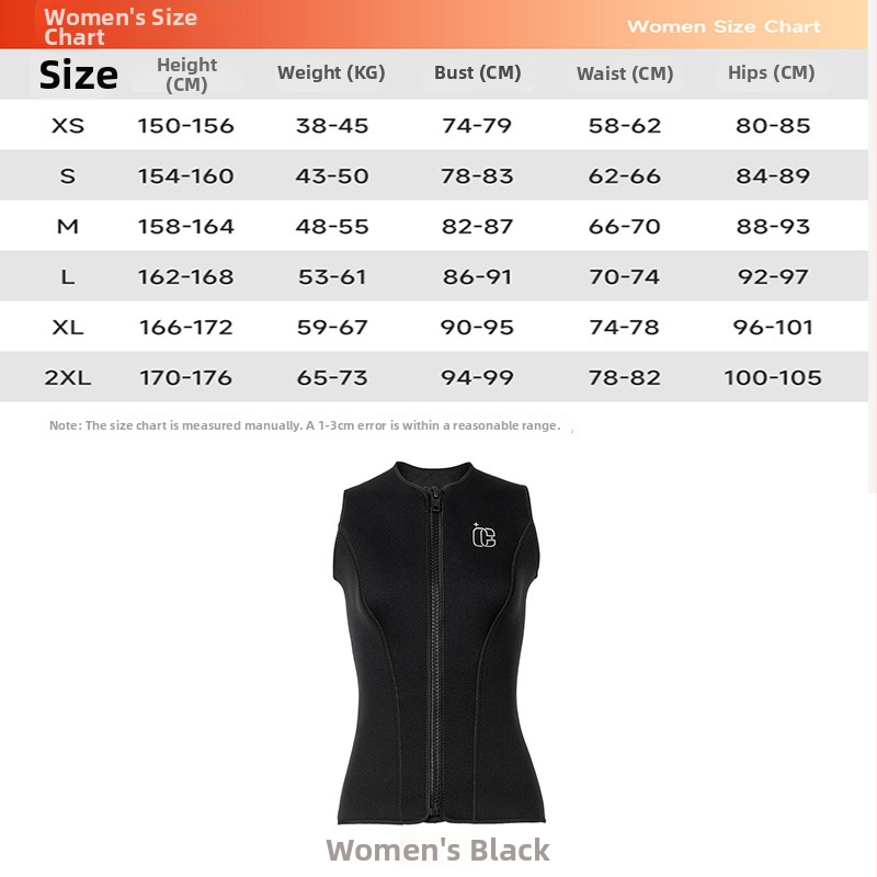 3 mm fliso įdėtas nardymo liemenė — šilta ir atspari šalčiui, unisex, skirta banglentininkams, plaukioti, riedėjimui ir laisvam nardymui — neoprenas-nylon su velūrine danga