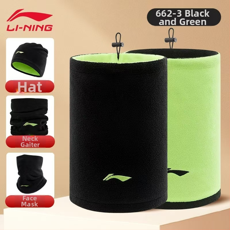Li Ning Teplý nákrčník na jazdu na bicykli - polyester, unisex, ochrana tváre a krku, vetruodolný