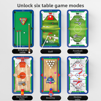 Gyerek asztali biliárd készlet – mini, műanyag, beltéri használatra, 4–6 éveseknek