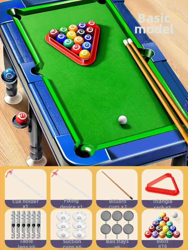 Gyerek asztali biliárd készlet – mini, műanyag, beltéri használatra, 4–6 éveseknek