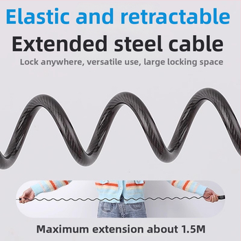 Cyklistický zámok s heslom, prenosný mini reťazový zámok proti krádeži, minimalistický dizajn