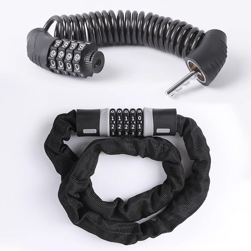 Cyklistický zámok s heslom, prenosný mini reťazový zámok proti krádeži, minimalistický dizajn