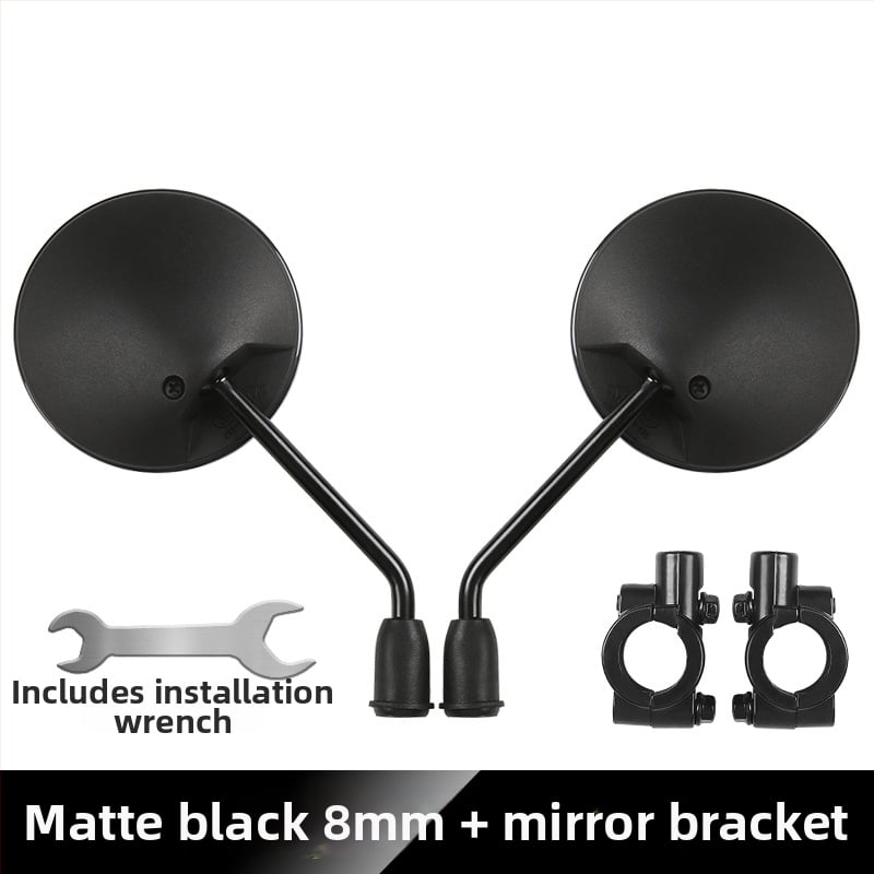 Zadné zrkadlo pre elektrické bicykle a trojkolesové vozidlá, kruhové, pripevnenie s pravým závitom, vysoká odolnosť proti otrasom | Model YJ-B721, Značka YiJu