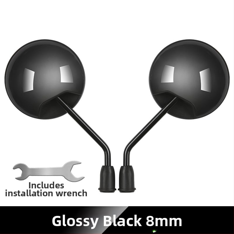 Zadné zrkadlo pre elektrické bicykle a trojkolesové vozidlá, kruhové, pripevnenie s pravým závitom, vysoká odolnosť proti otrasom | Model YJ-B721, Značka YiJu