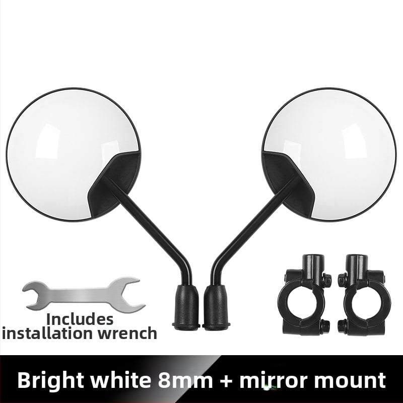 Zadné zrkadlo pre elektrické bicykle a trojkolesové vozidlá, kruhové, pripevnenie s pravým závitom, vysoká odolnosť proti otrasom | Model YJ-B721, Značka YiJu