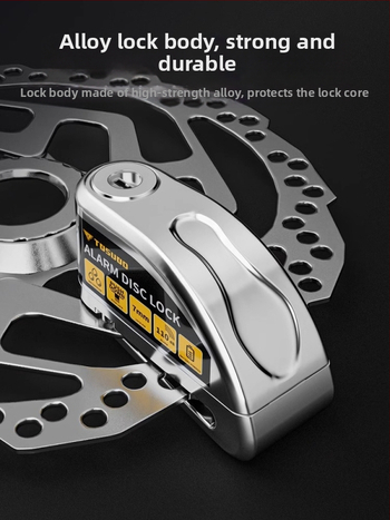 TOSUOD zámok na kotúč s alarmom pre motocykle a bicykle (Materiál: zliatina ocele; Značka: TOSUOD; Vhodné pre: motocykle a bicykle)