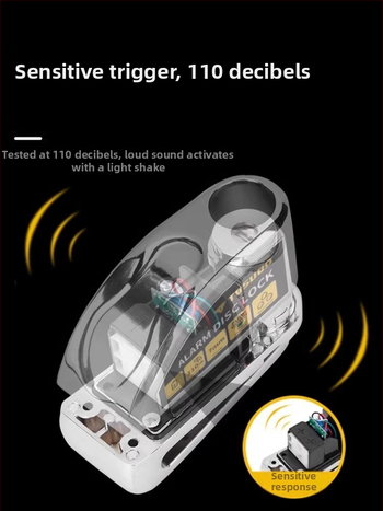 TOSUOD zámok na kotúč s alarmom pre motocykle a bicykle (Materiál: zliatina ocele; Značka: TOSUOD; Vhodné pre: motocykle a bicykle)