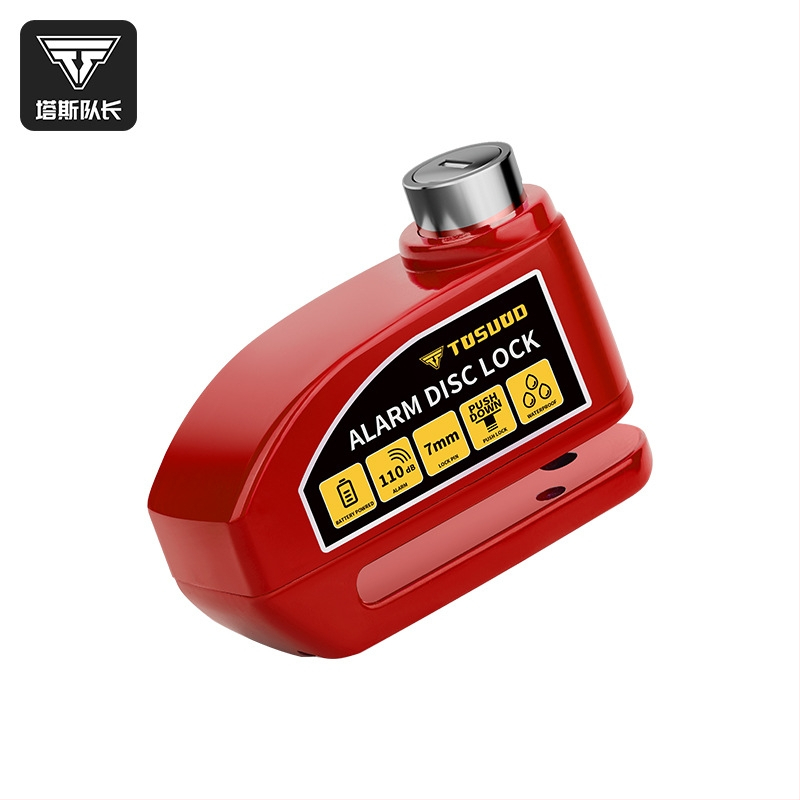 TOSUOD zámok na kotúč s alarmom pre motocykle a bicykle (Materiál: zliatina ocele; Značka: TOSUOD; Vhodné pre: motocykle a bicykle)