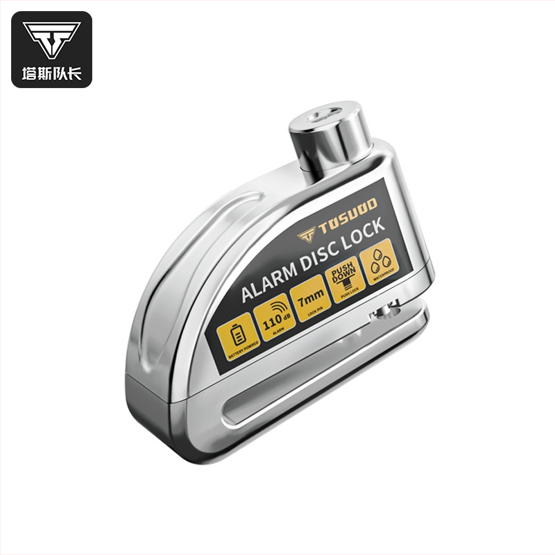 TOSUOD zámok na kotúč s alarmom pre motocykle a bicykle (Materiál: zliatina ocele; Značka: TOSUOD; Vhodné pre: motocykle a bicykle)