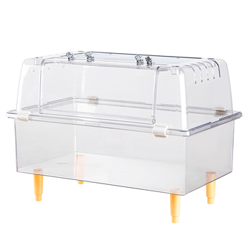 Klietka pre škrečka – priehľadná, luxusná, obdĺžniková plastová klietka s moderným štýlom (Materiál: plast; Tvar: obdĺžnikový; Štýl: moderný; Určené pre: škrečka; Ľahko sa čistí)