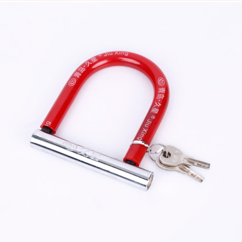 U-oblúk zámok pre elektrické vozidlá, bicykle a motocykle, zliatinová oceľ s chrómovaným povrchom, model 006, rozšírený a posilnený