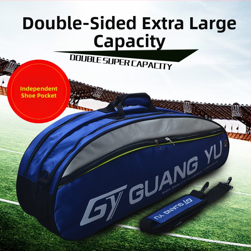 Taška na rakety badmintonu, batoh, 700D nepremokavý nylon, nepremokavá látka, Guangyu, pre dospelých, taška na badminton/tenis