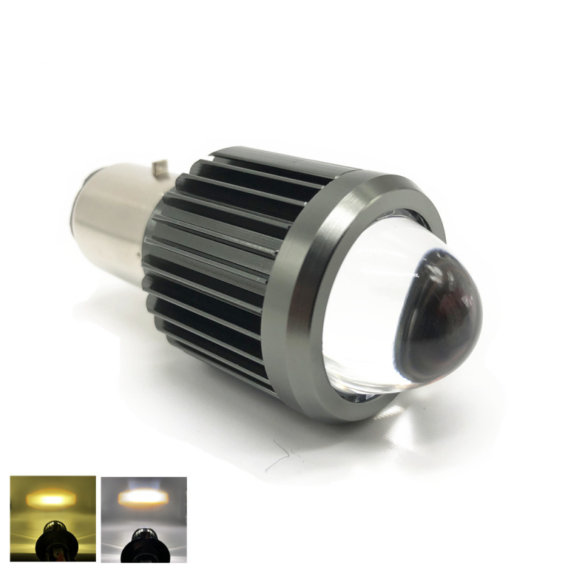 LED svetlomet na motorku H6/P15D/H4 s ventilátorom, 30W, 3500 lm, 10-80V, IP68