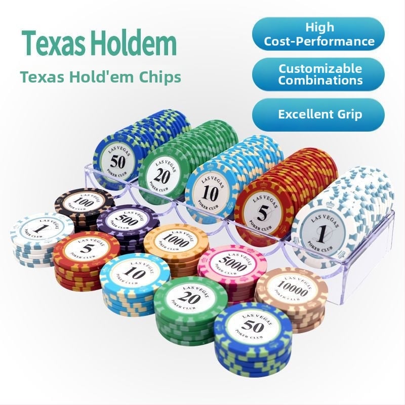 Akrila pokera žetoni – daudznomalīgs komplekts pokera zālei/klubam (Texas Hold'em, Mahjong)