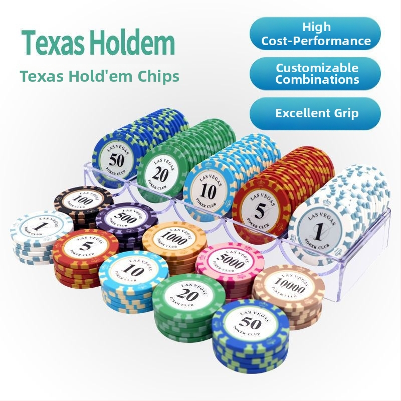 Akrila pokera žetoni – daudznomalīgs komplekts pokera zālei/klubam (Texas Hold'em, Mahjong)