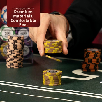 Akrila pokera žetonu komplekts ar vairāku nominālo vērtību Mahjong un Texas Hold'em telpām